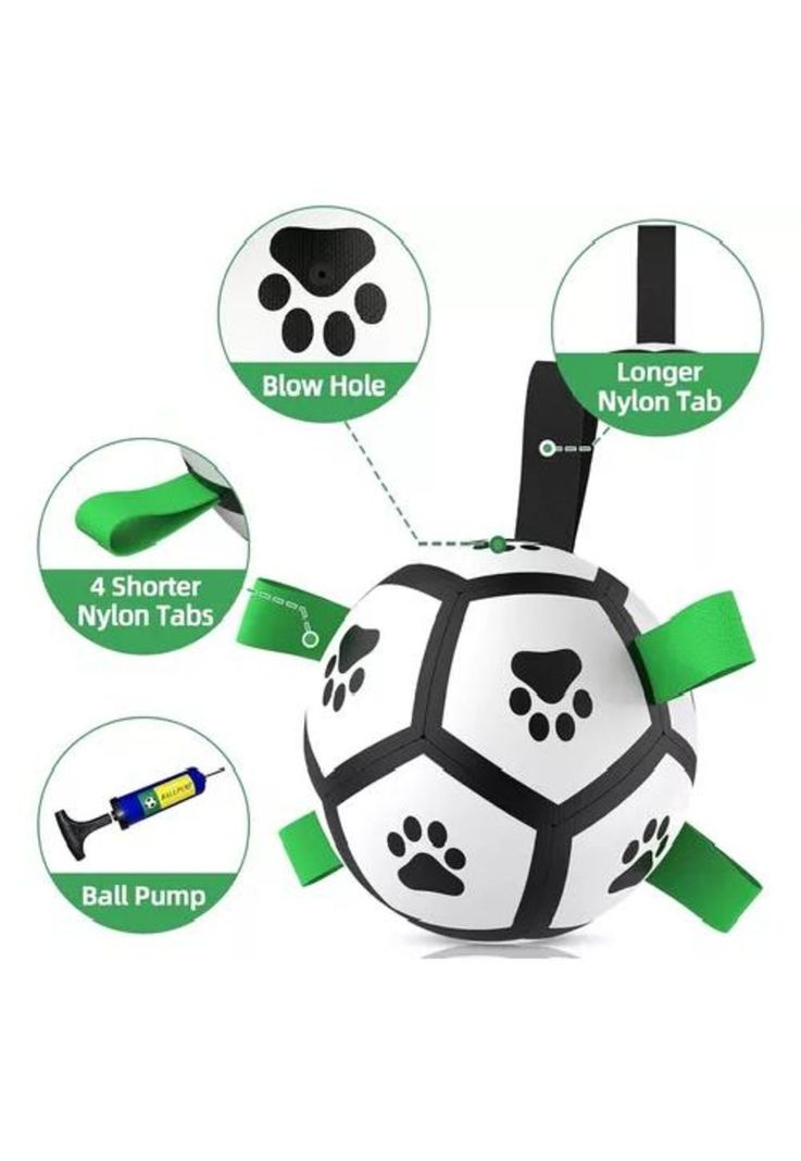 Pelota para Perro con Agarre - Juguete de 15 cm Color Blanco-1
