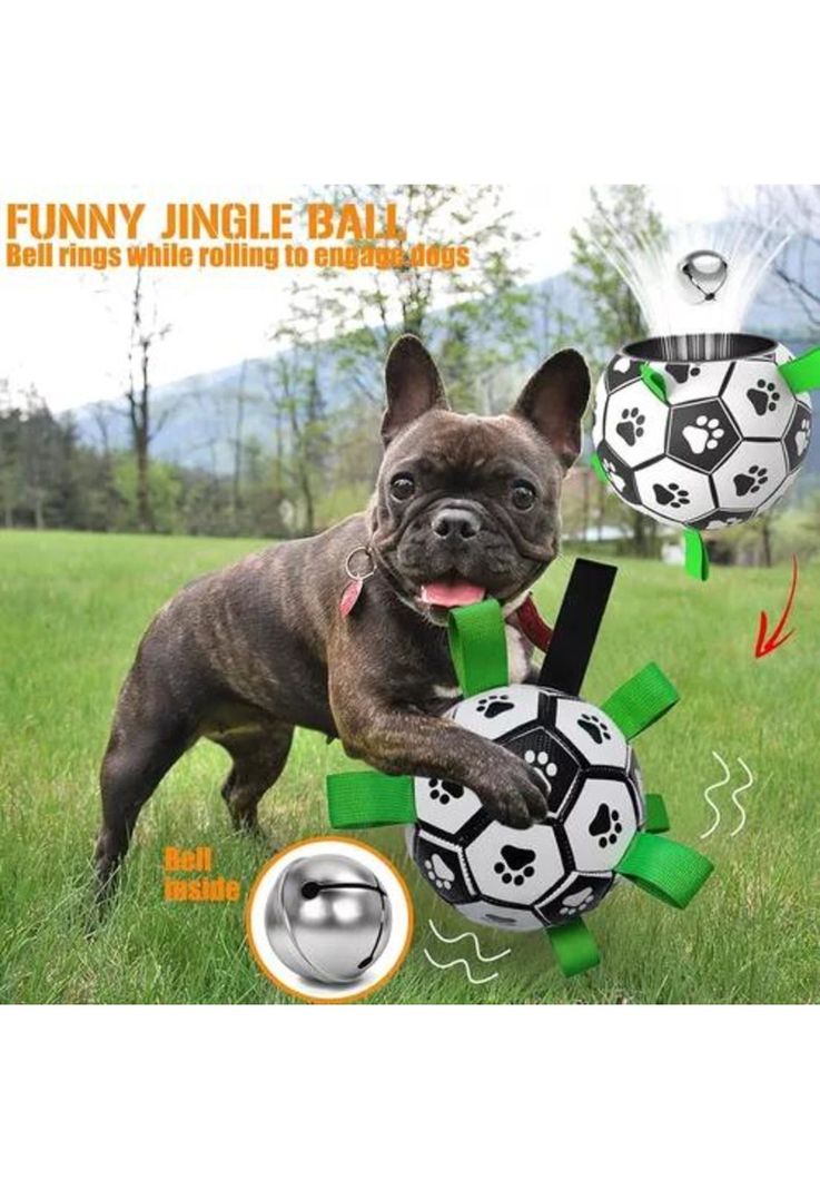 Pelota para Perro con Agarre - Juguete de 15 cm Color Blanco-5