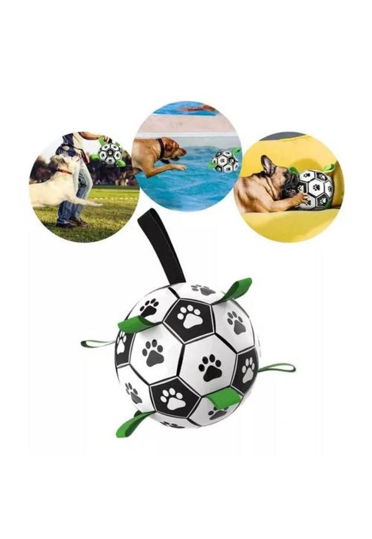 Pelota para Perro con Agarre - Juguete de 15 cm Color Blanco-7