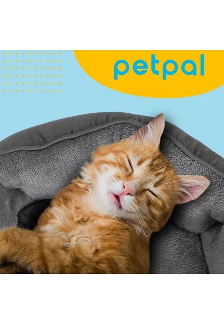 Cama ultrasuave antiestrés para mascotas perros y gatos gris-6