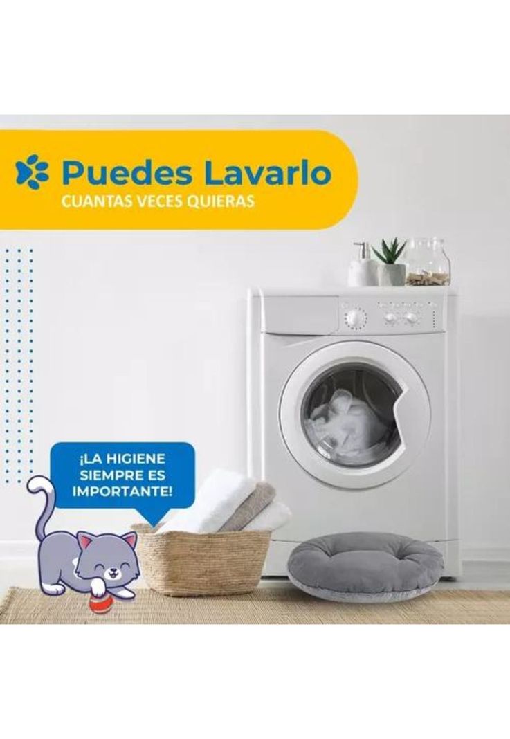 Cama ultrasuave antiestrés para mascotas perros y gatos gris-7
