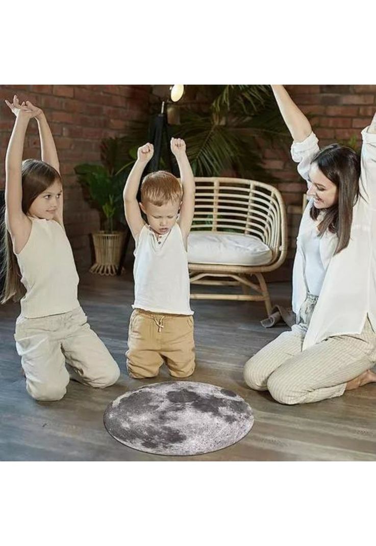 Rompecabezas redondo luna pcs juguete educativo gris-2