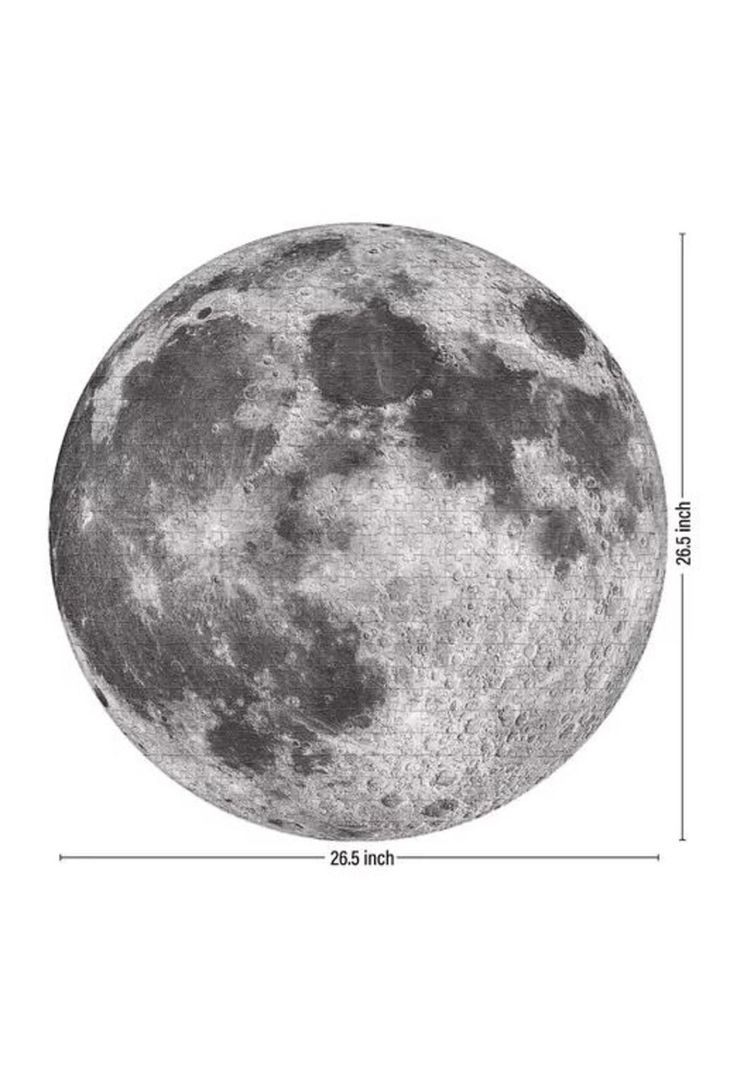 Rompecabezas redondo luna pcs juguete educativo gris-3