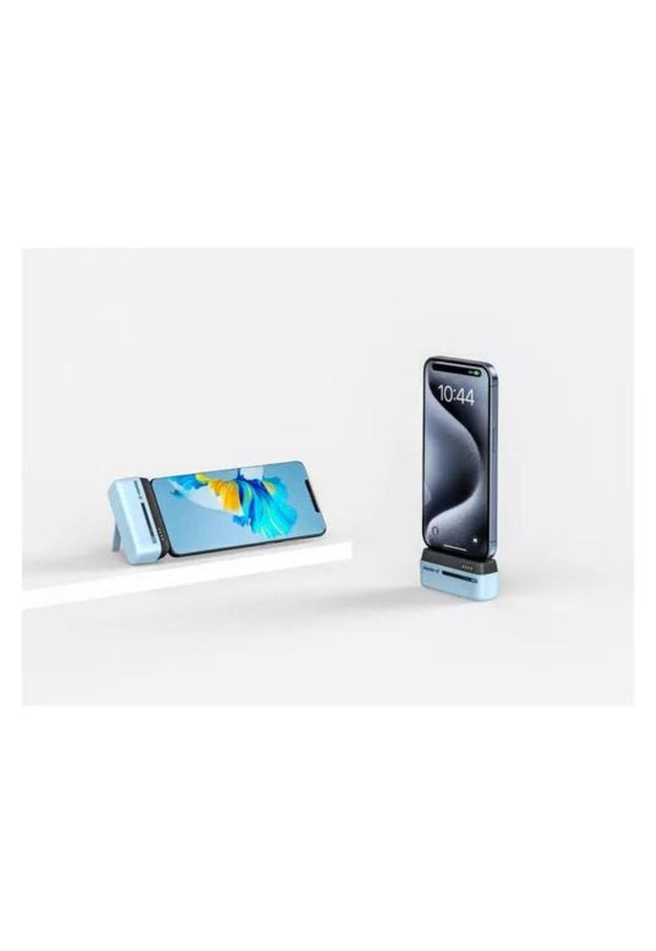 Cargador base portátil pocket 5,000 mAh, tipo C, color celeste-2