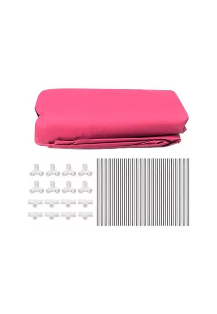 Corralito plegable para bebé, corral de seguridad, rosado-2