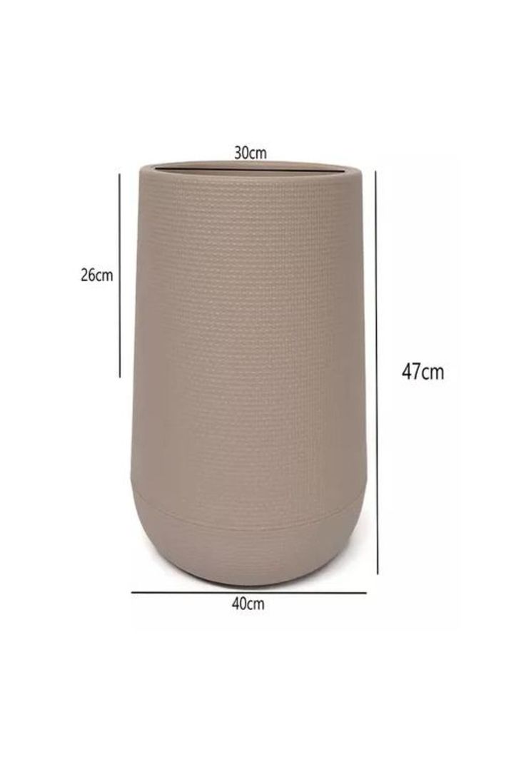 Maceteros Grandes Plástico Terraza Beige-2