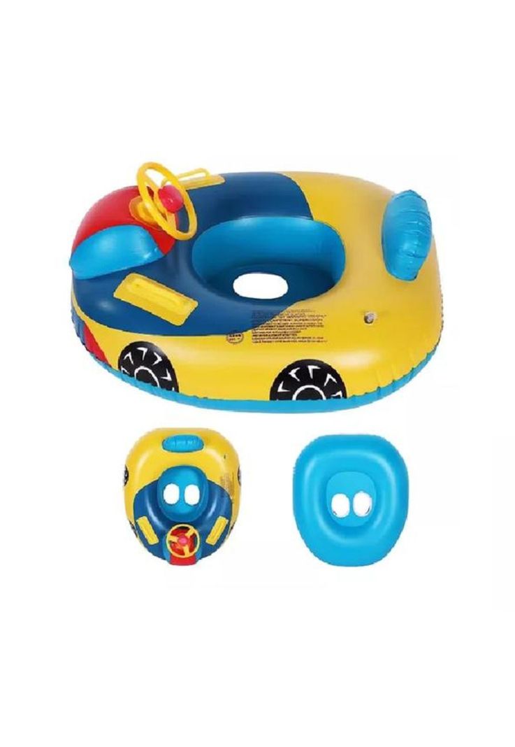 Flotador para bebés con volante multicolor-2