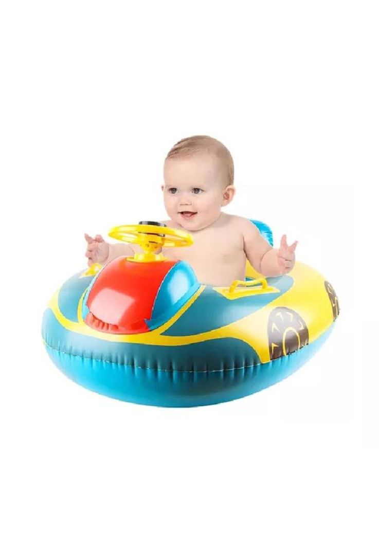 Flotador para bebés con volante multicolor-3
