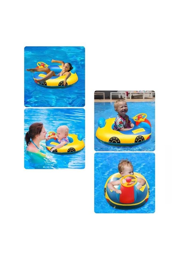 Flotador para bebés con volante multicolor-4