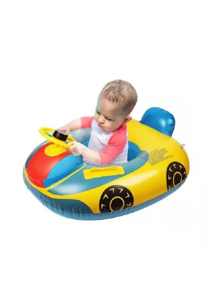 Flotador para bebés con volante multicolor-5