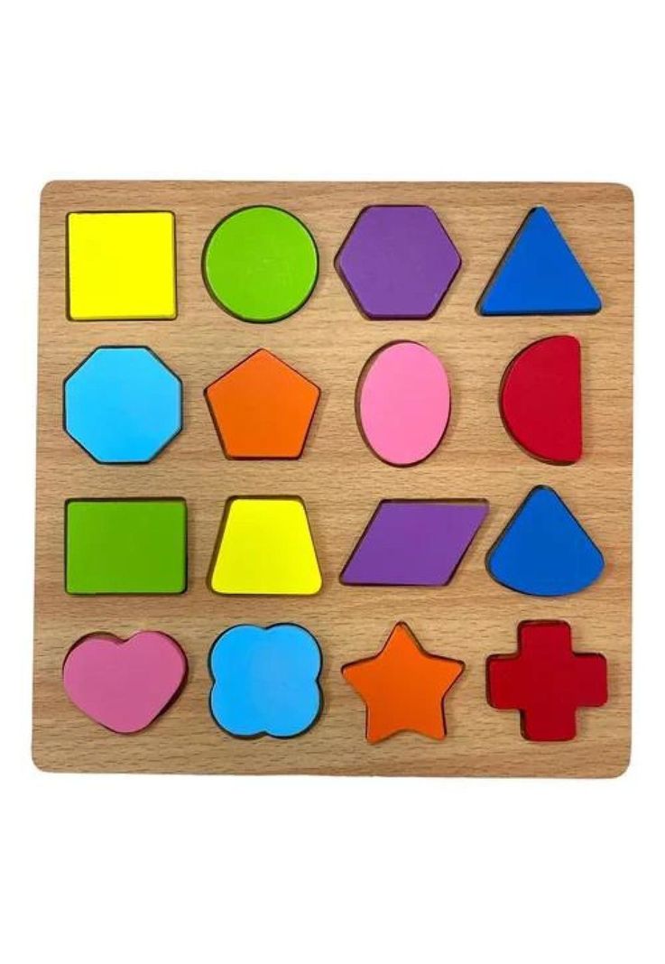 Juego Juguete Figuras de Madera - Encaje Montessori-1