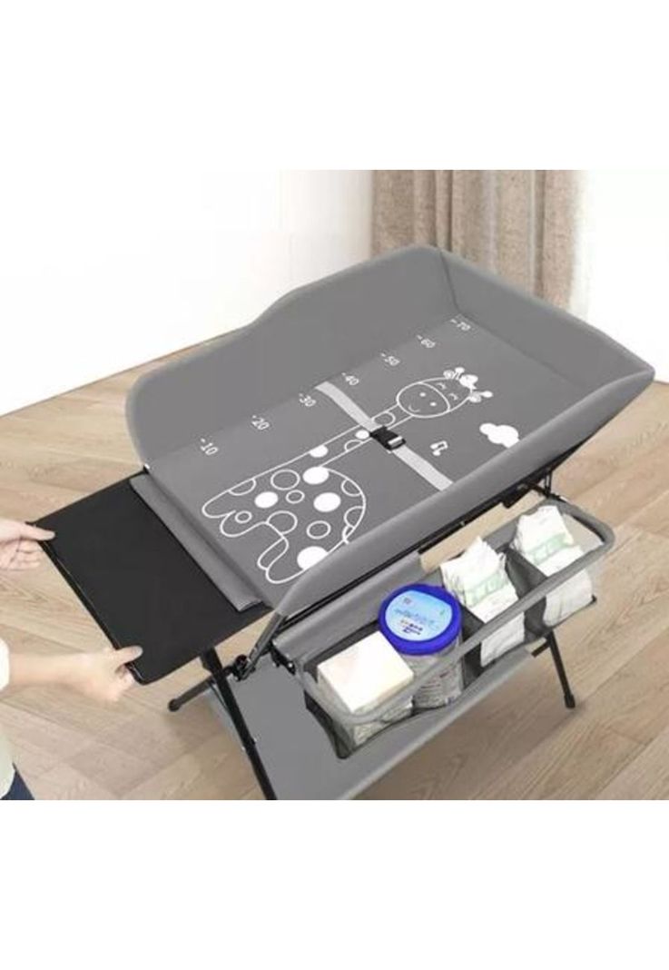 Cambiador mudador de pañales para bebé horizontal baño público, gris-5