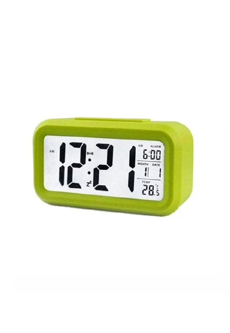 Reloj despertador pantalla led color verde-0