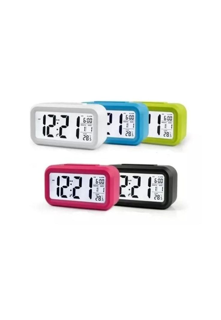 Reloj despertador pantalla led color verde-1