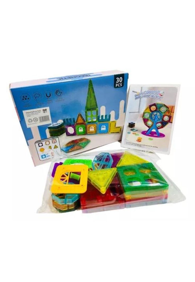Bloques magnéticos 30 pcs, magnetic building tiles-1
