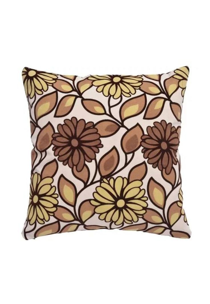 Pack de 6 Fundas de Cojín con Diseños y Colores 43x43 cm Café Flor-0