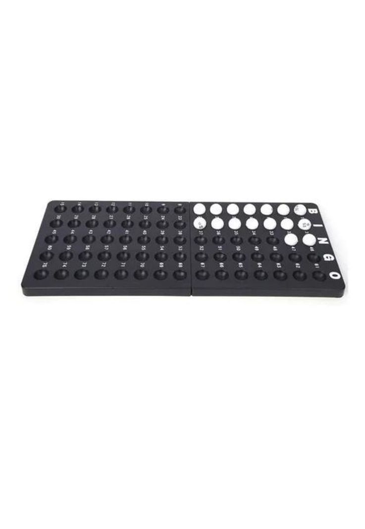 Set de bingo completo incluye tómbola, fichas y pelotas negro-1