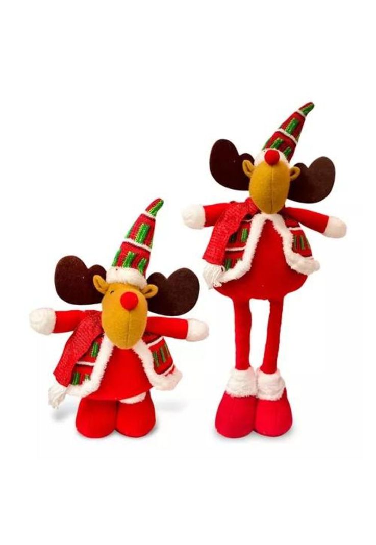 Muñecos de Navidad, monos pata larga 56 cm color rojo-0