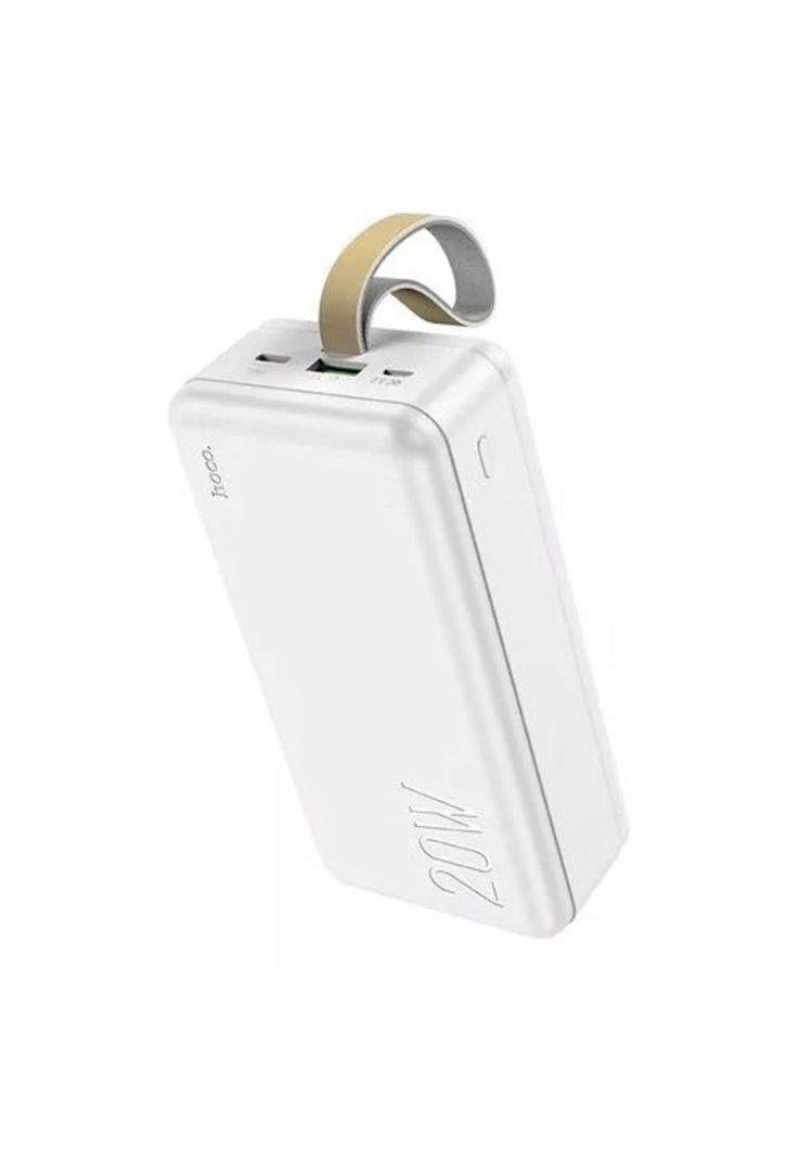 Hoco power bank 30,000 mAh J87B para iPhone y Android, color blanco-0
