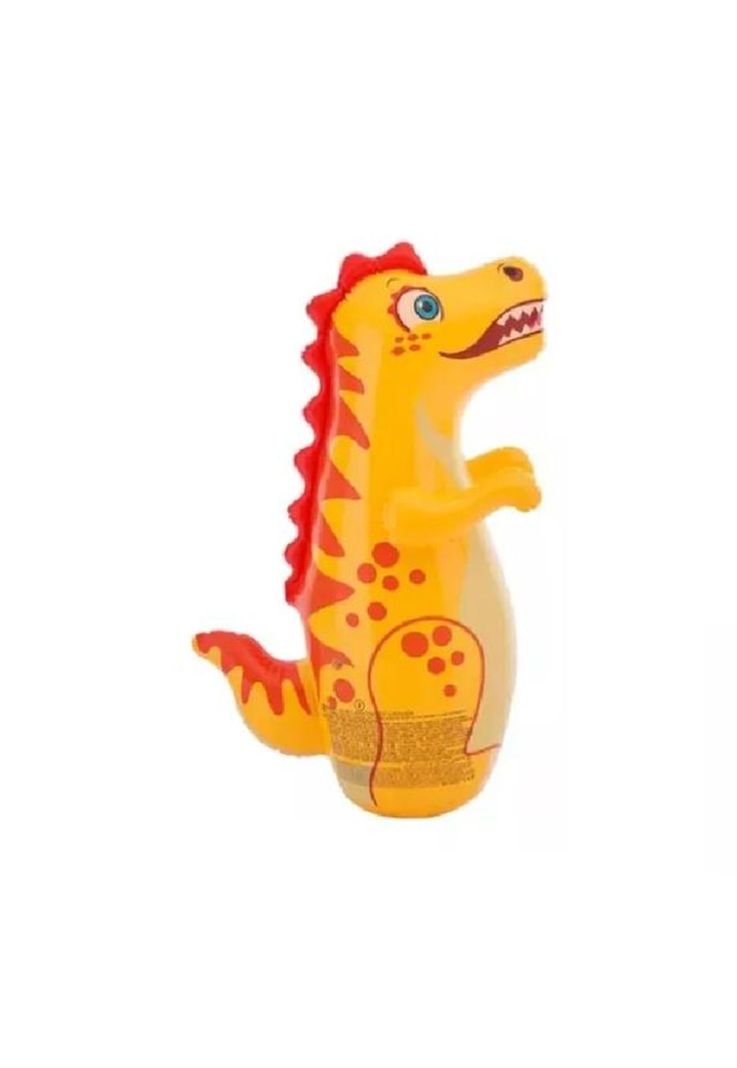 Mono porfiado inflable dinosaurio amarillo-0