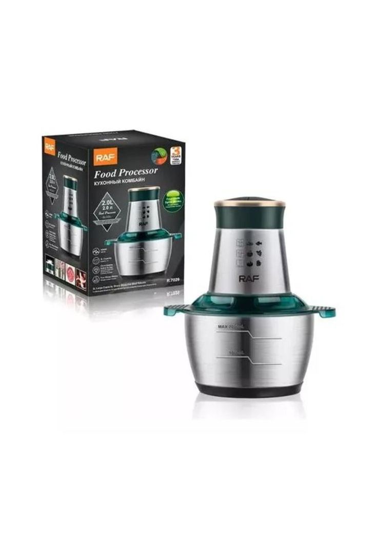 Procesador picadora de alimentos 1000w, color plateado-2