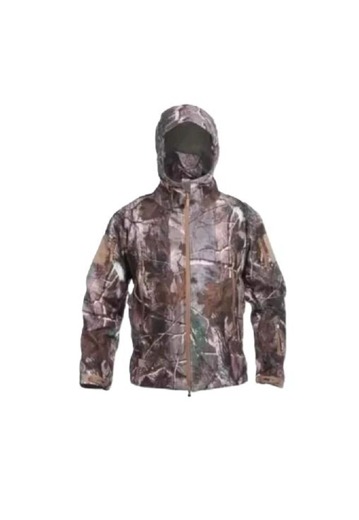 Chaqueta softshell táctica militar con capucha impermeable, talla M-0