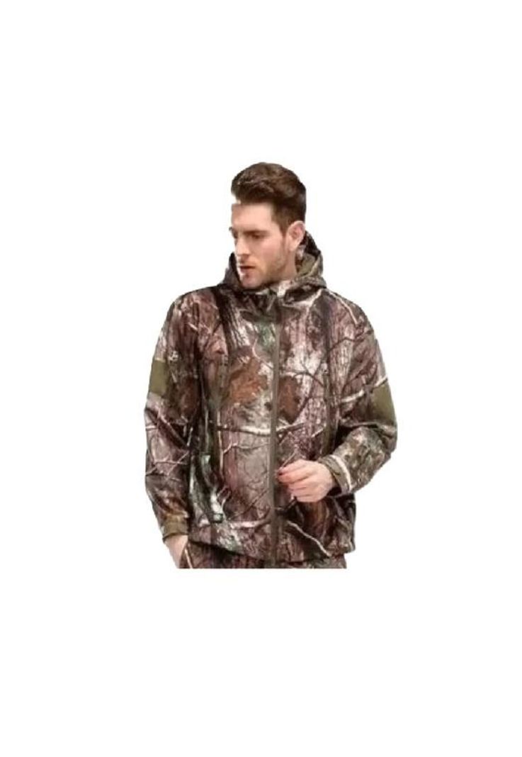 Chaqueta softshell táctica militar con capucha impermeable, talla M-2