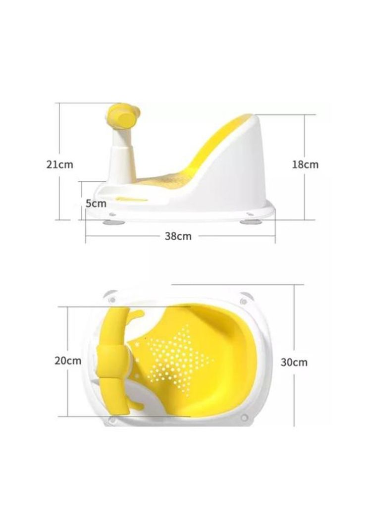 Silla de ducha para bebé, color celeste-2