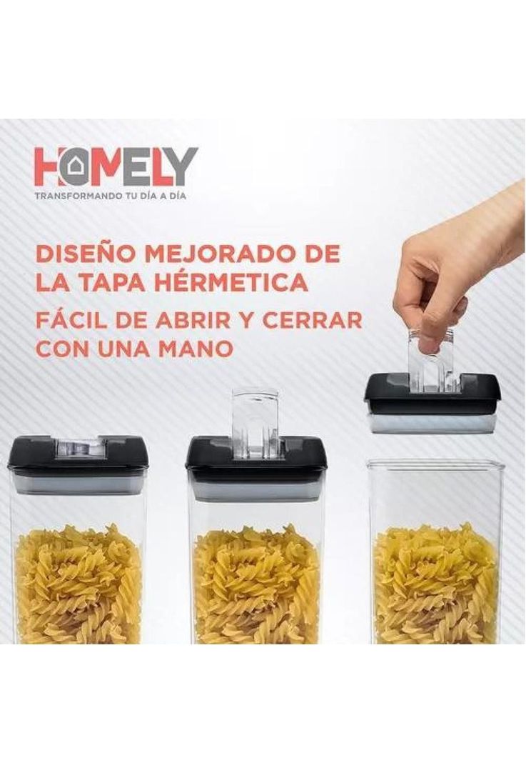 Frascos conserveros, contenedores herméticos, pack de 7, color blanco-4