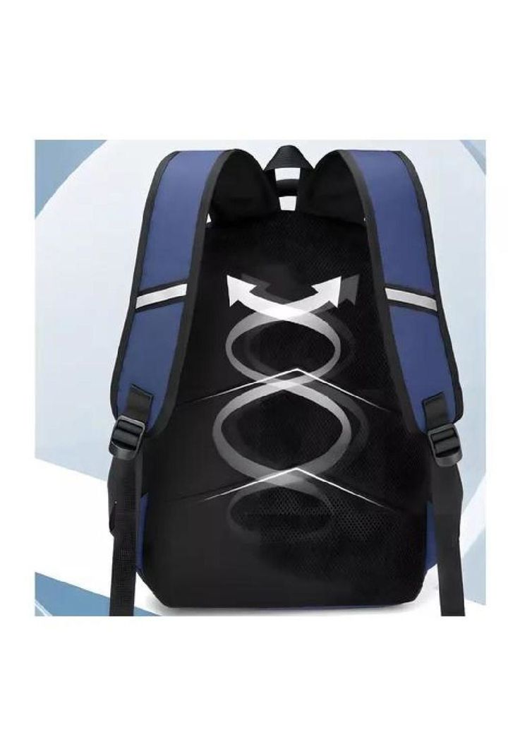 Mochila escolar de espalda para niños, morral notebook color azul-2