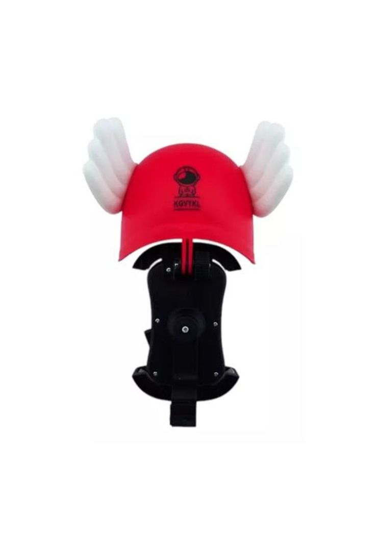 Porta smartphone moto y bicicleta, diseño casco, color rojo-2