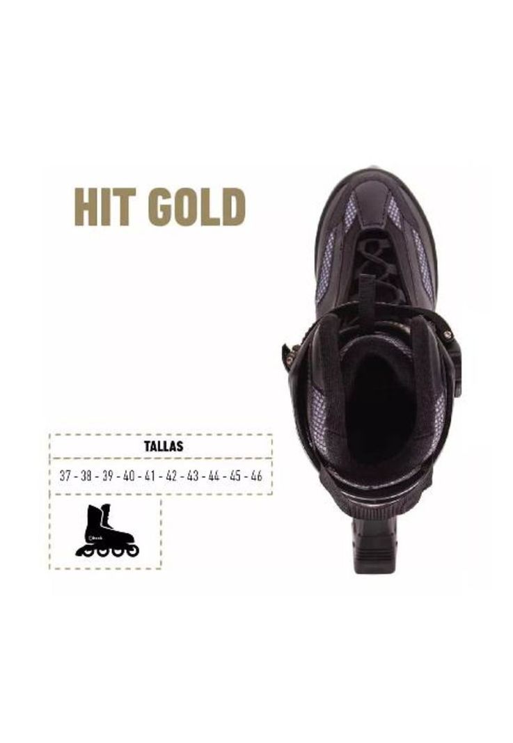 Patín en línea Hit Gold talla 46, negro-5