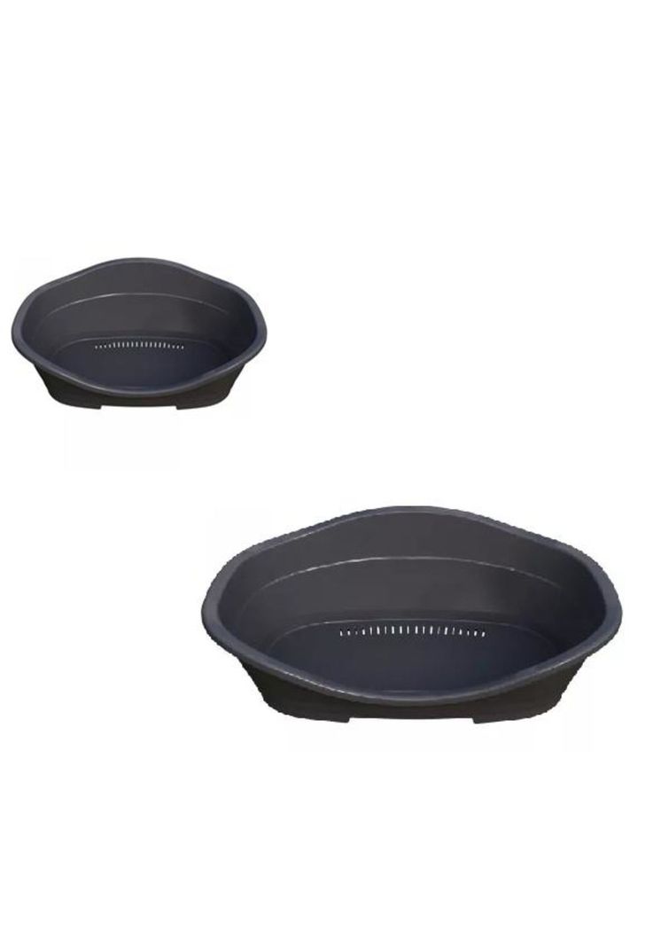 Cama de plástico para mascotas mediana negro-1