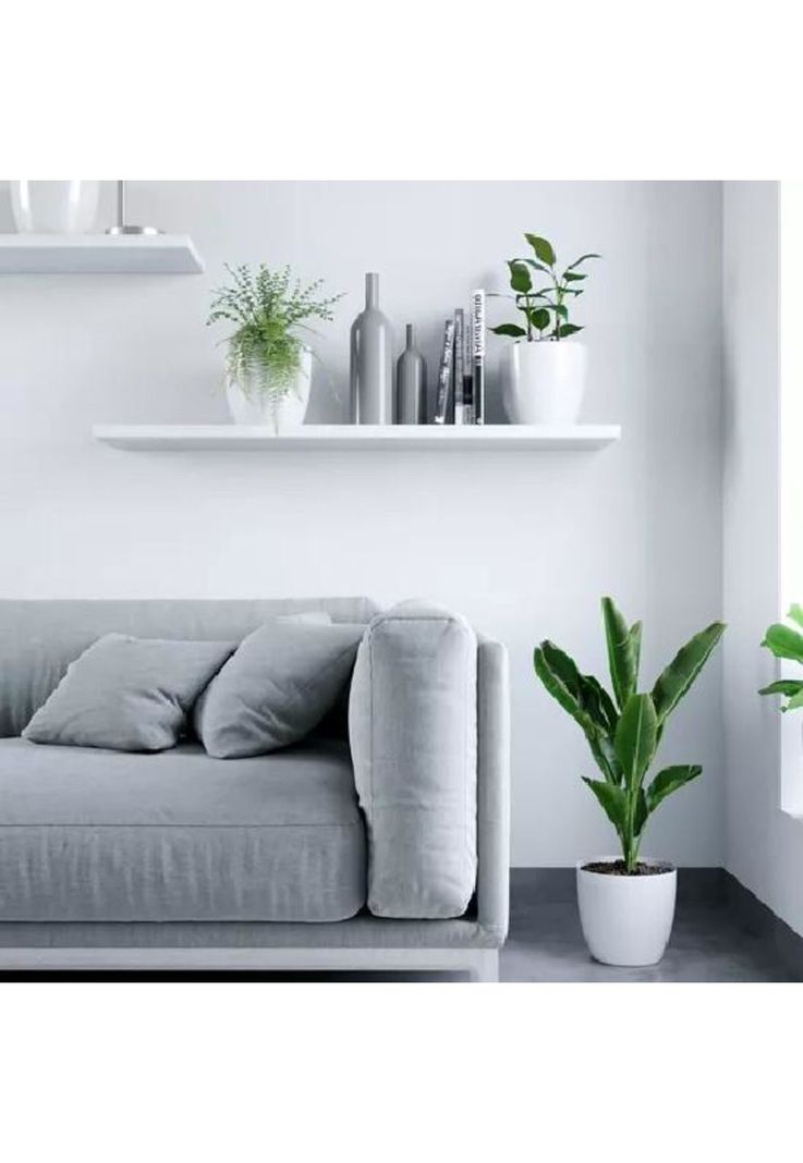 Maceteros Plástico 20x22cm Amalfi Pack 2 Unidades 5.3L Blanco-2