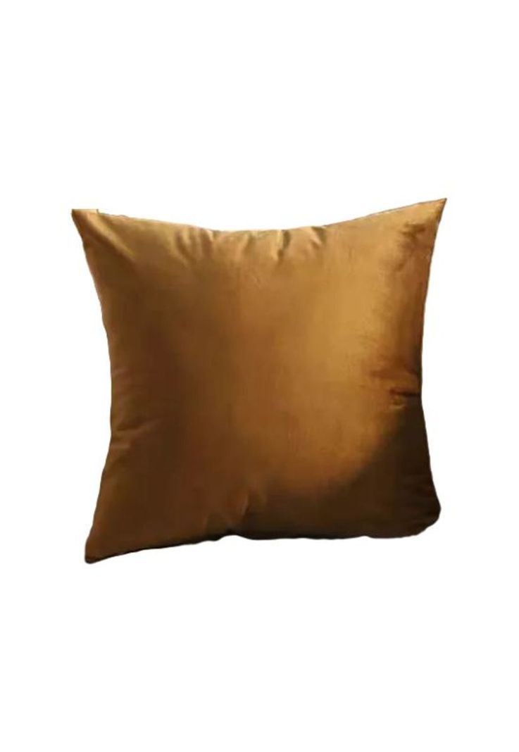 Funda para Cojín Velvet Terciopelo Liso en Variedad de Colores - Café-0