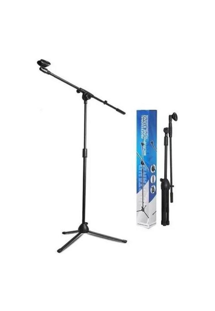Atril Micrófono - Soporte Pedestal Profesional Ajustable, Color Negro-0