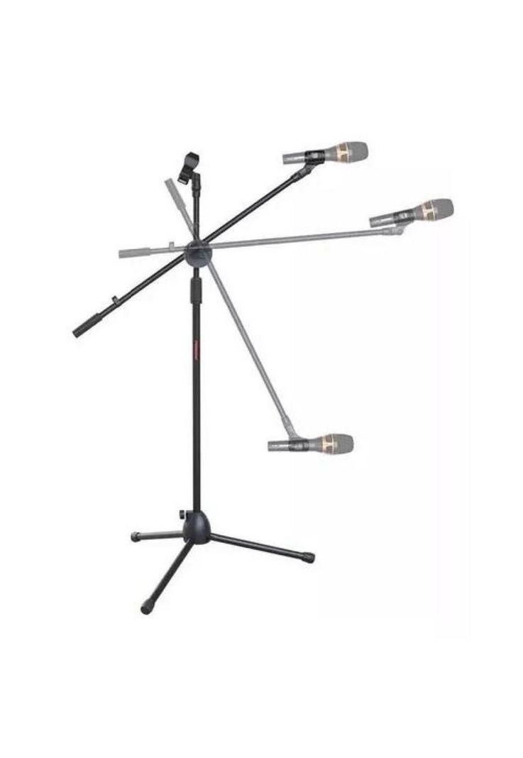 Atril Micrófono - Soporte Pedestal Profesional Ajustable, Color Negro-1