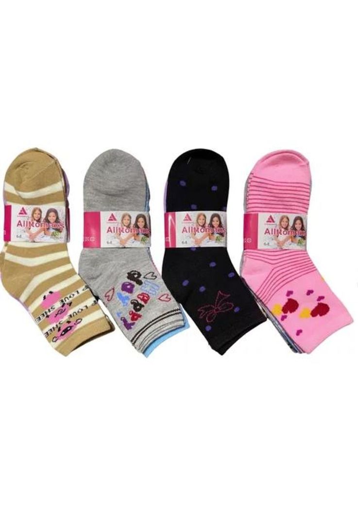 Pack de 12 pares de calcetines largos para niña, calcetas de bambú, tallas 2-10-3