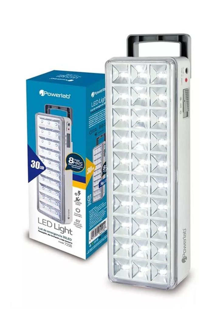 Lámpara de emergencia LED con batería recargable, 30 LEDs, 120 LUM, 5W, blanco-1