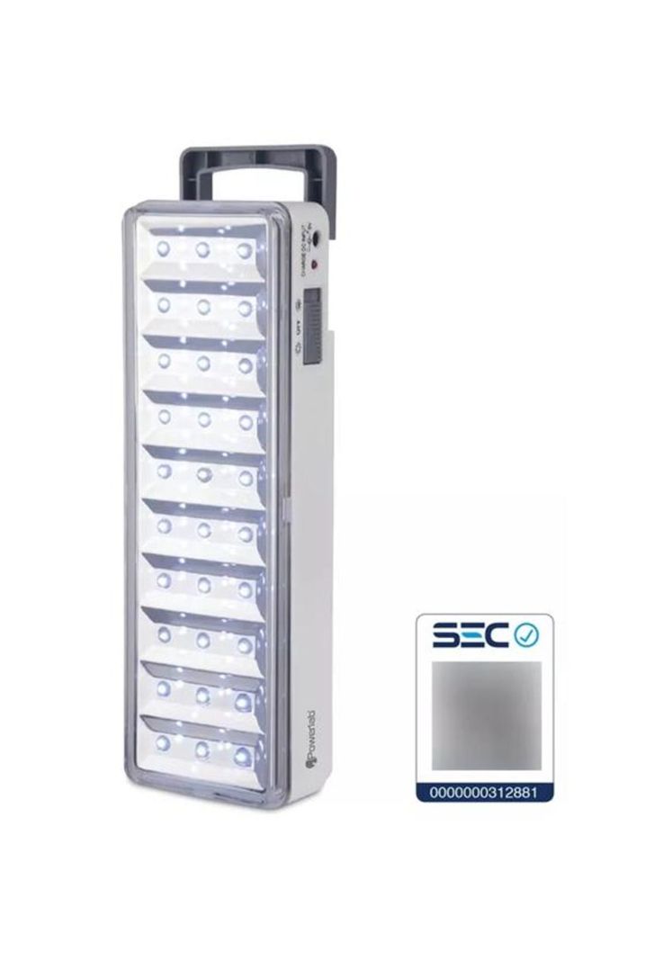 Lámpara de emergencia LED con batería recargable, 30 LEDs, 120 LUM, 5W, blanco-2