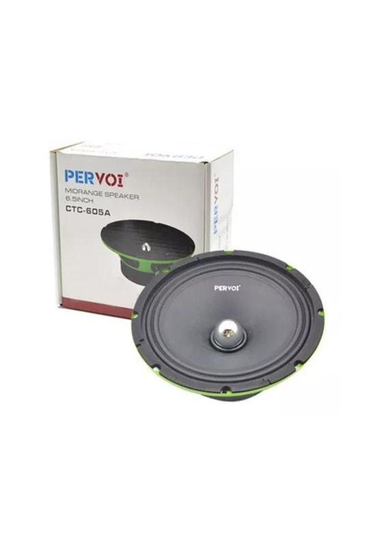 Parlante medio para auto 600W 16.7cm redondo 6.4", color negro-0