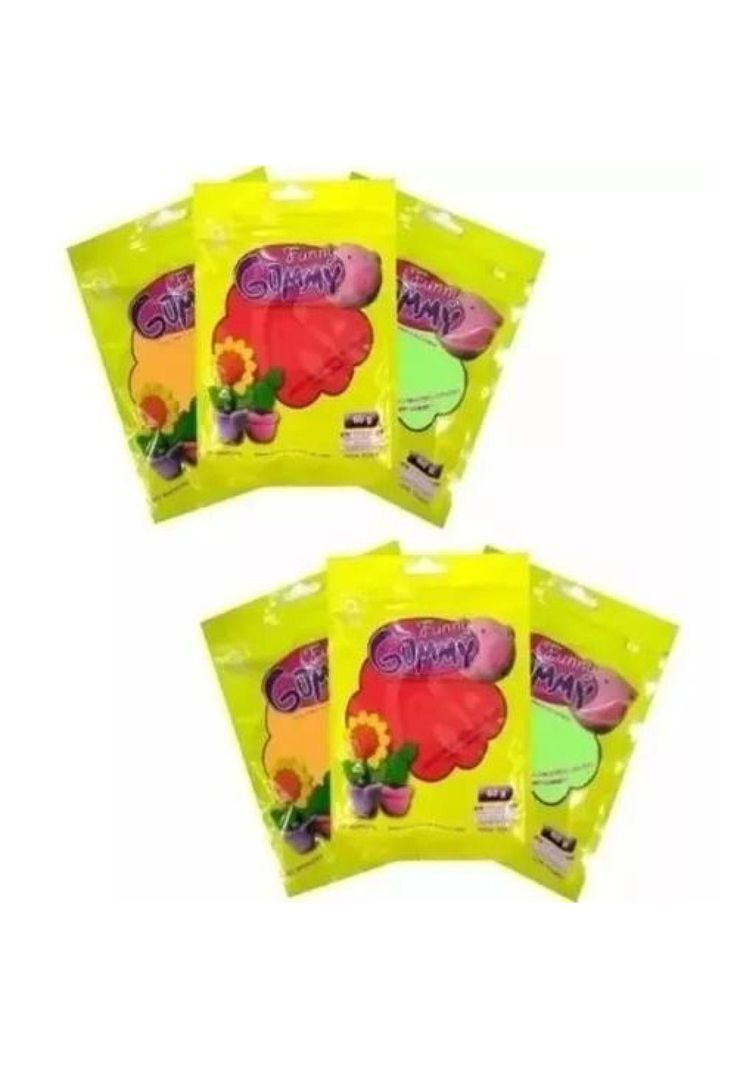 Pack de 12 colores de masa flexible funny gummy/goma eva moldeable-1