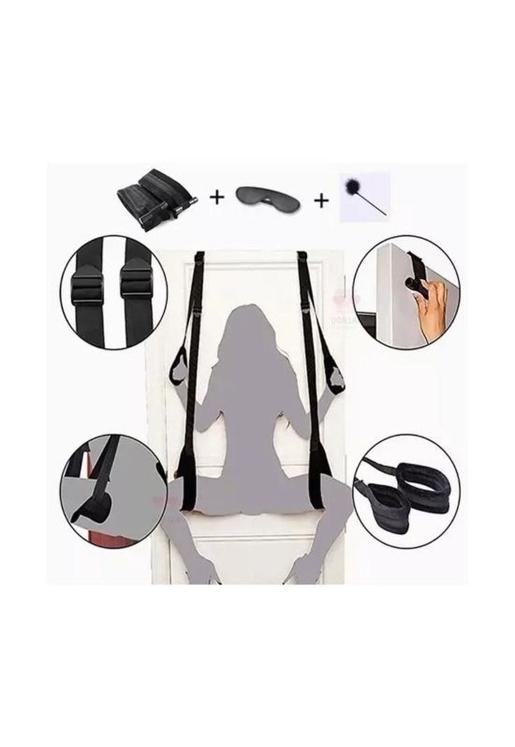 Kit BDSM de 3 piezas, columpio sexual de techo, bondage y masoquismo-1