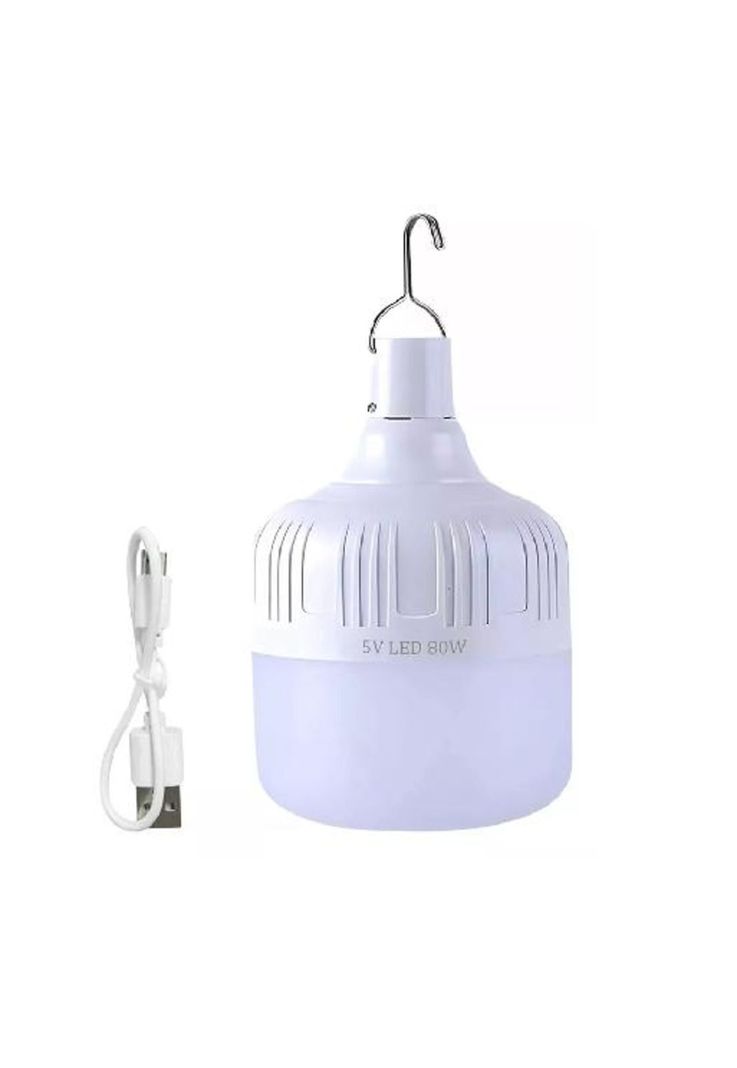 Portátil recargable emergencia USB, 80W LED lámpara foco, blanco-0