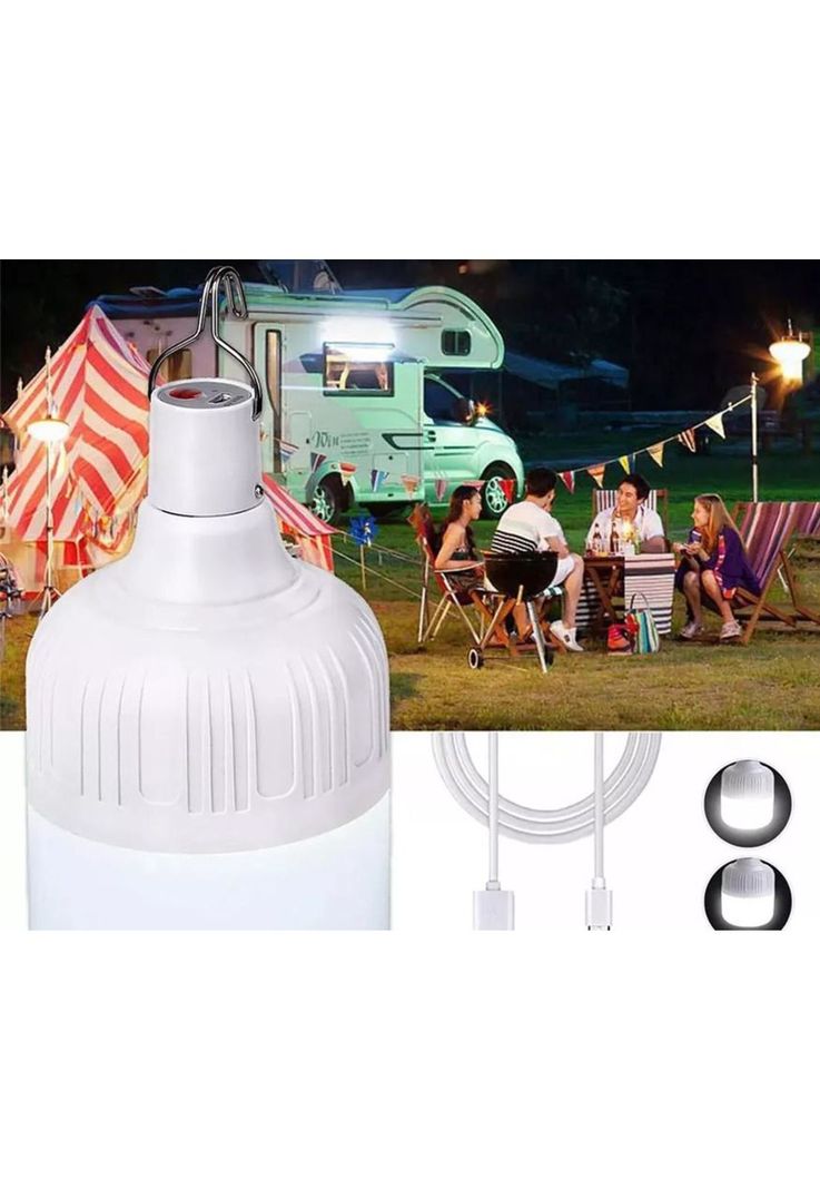 Portátil recargable emergencia USB, 80W LED lámpara foco, blanco-1