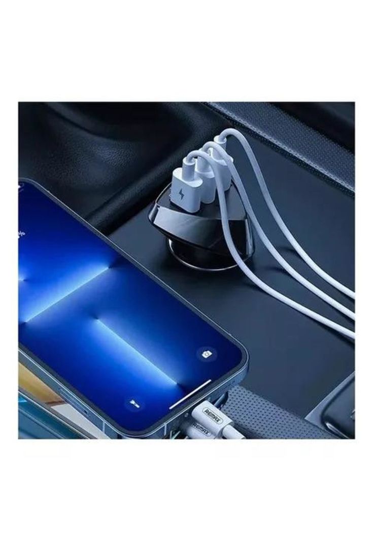 Cargador auto 3x USB 1.0A 4.2A carga rápida 12-24V vehículo negro-2