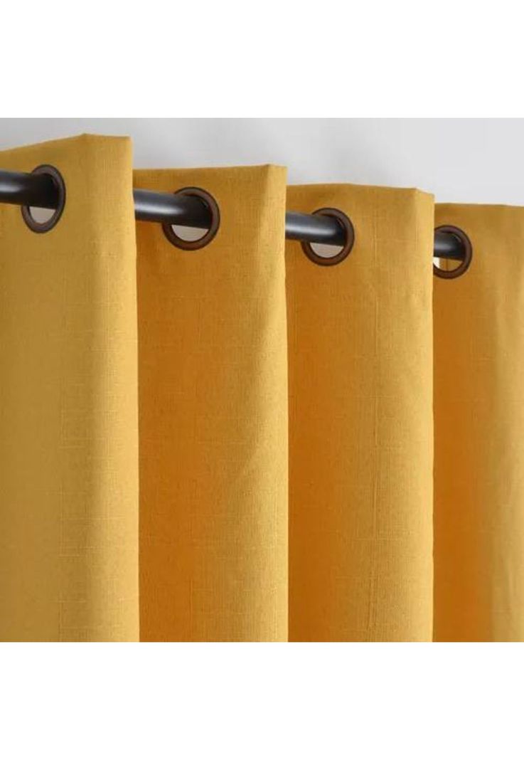 Cortina Lino Con Blackout Engomado Térmica 140x220 Amarillo-1