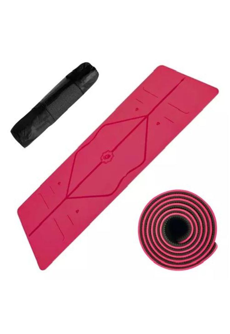 Mat de Yoga de 8 mm - Eco con Guías Dobles, con Bolso + Correa-0
