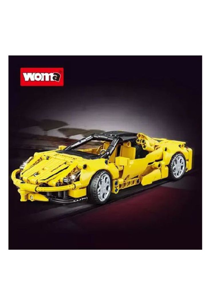 Juego de bloques armables Ferrari amarillo-2