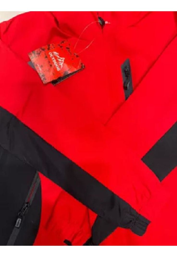 Chaqueta cortaviento deportiva ultra liviana micropolar rojo, talla XL-1